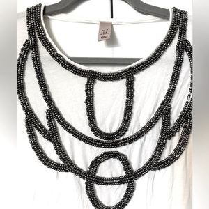 H&M bead front shirt